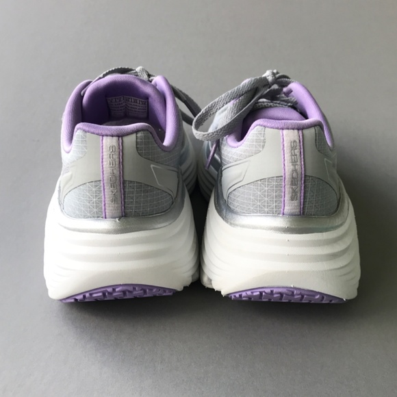 Skechers Max Cushioning Endevour Gray Lavender Womens Athletic Sneaker Size 5 - Picture 4 of 14